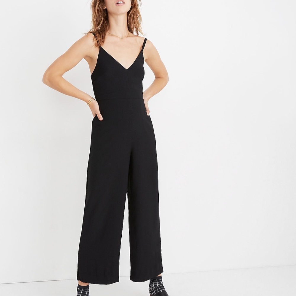 Madewell Thistle Cami Jumpsuit, black, sz 4